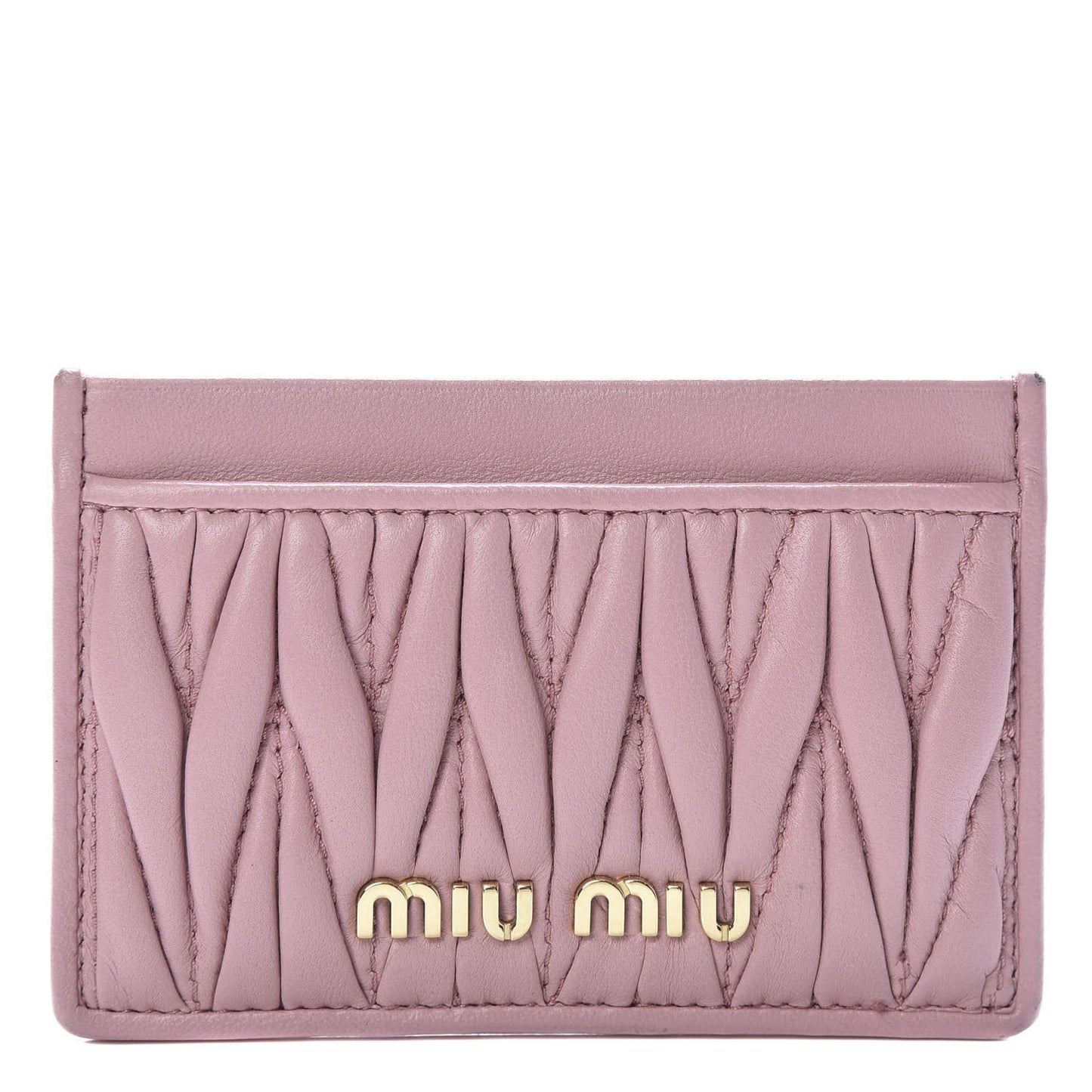 Nappa Matelasse Card Holder Rosa