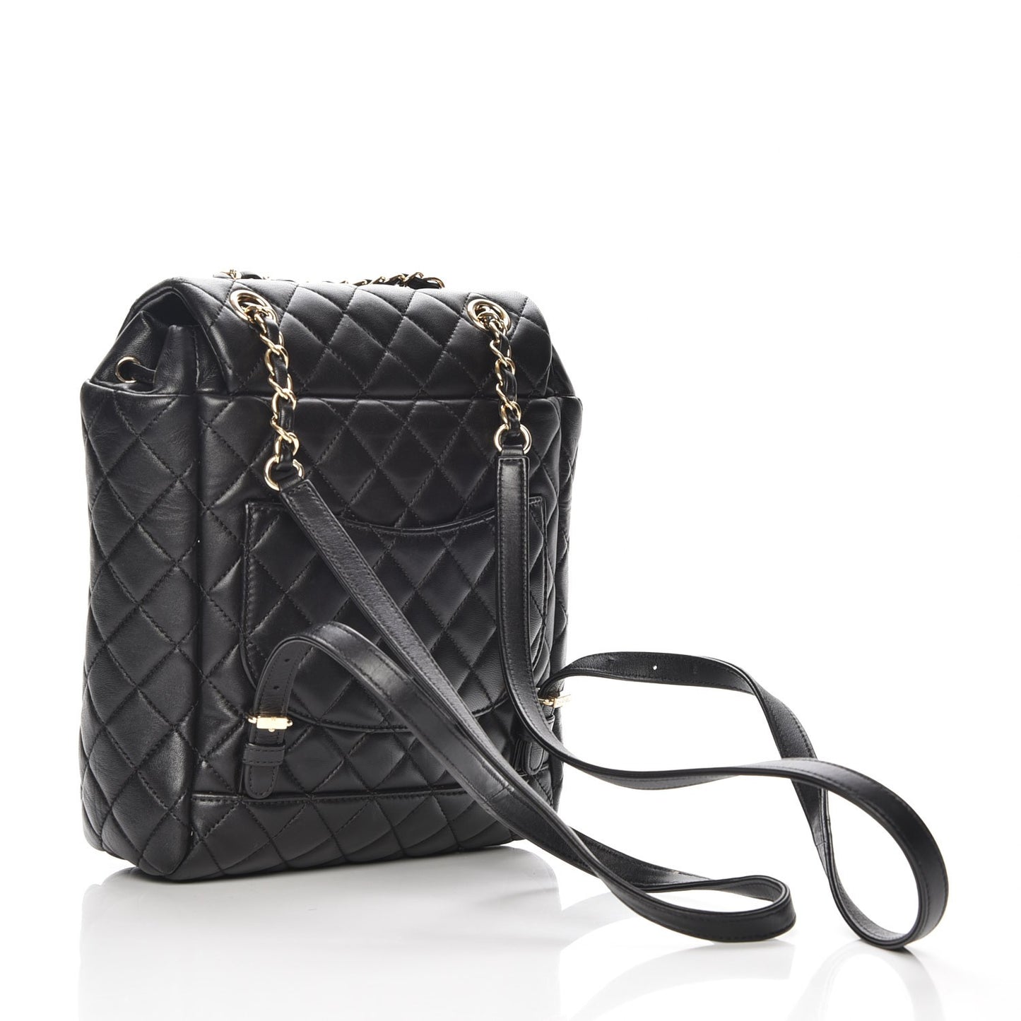 Lambskin Quilted Small Urban Spirit Backpack Black