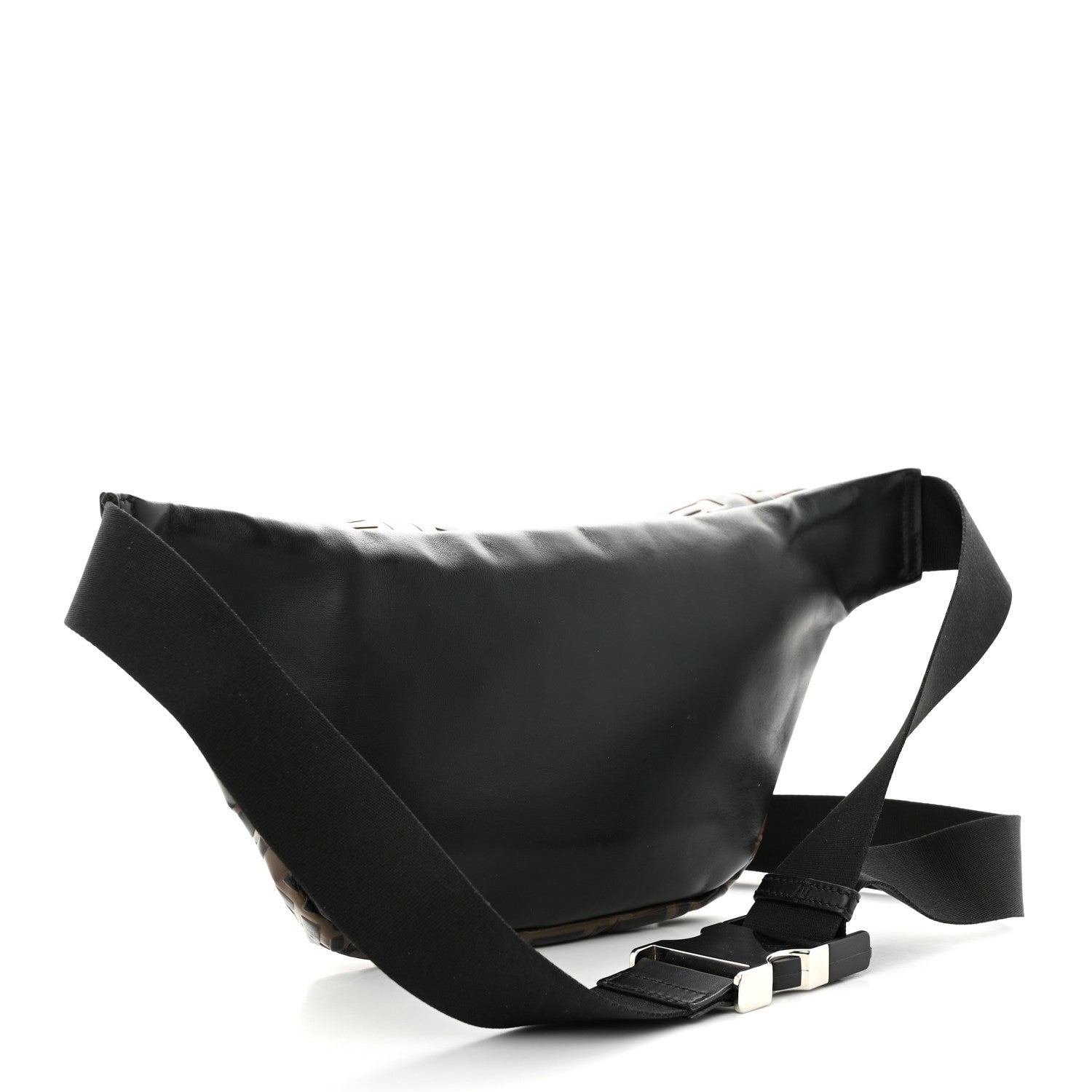 Fendi Vitello Century Bi-Color FF 1974 Embossed Belt Bag Maya Black 3 of 15