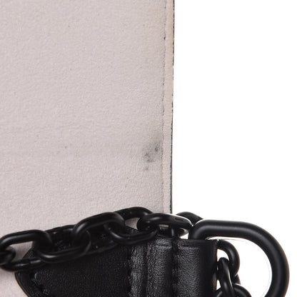 Louis Vuitton Calfskin Graphic Print Twist Shoulder Bag MM White Black 12 of 14
