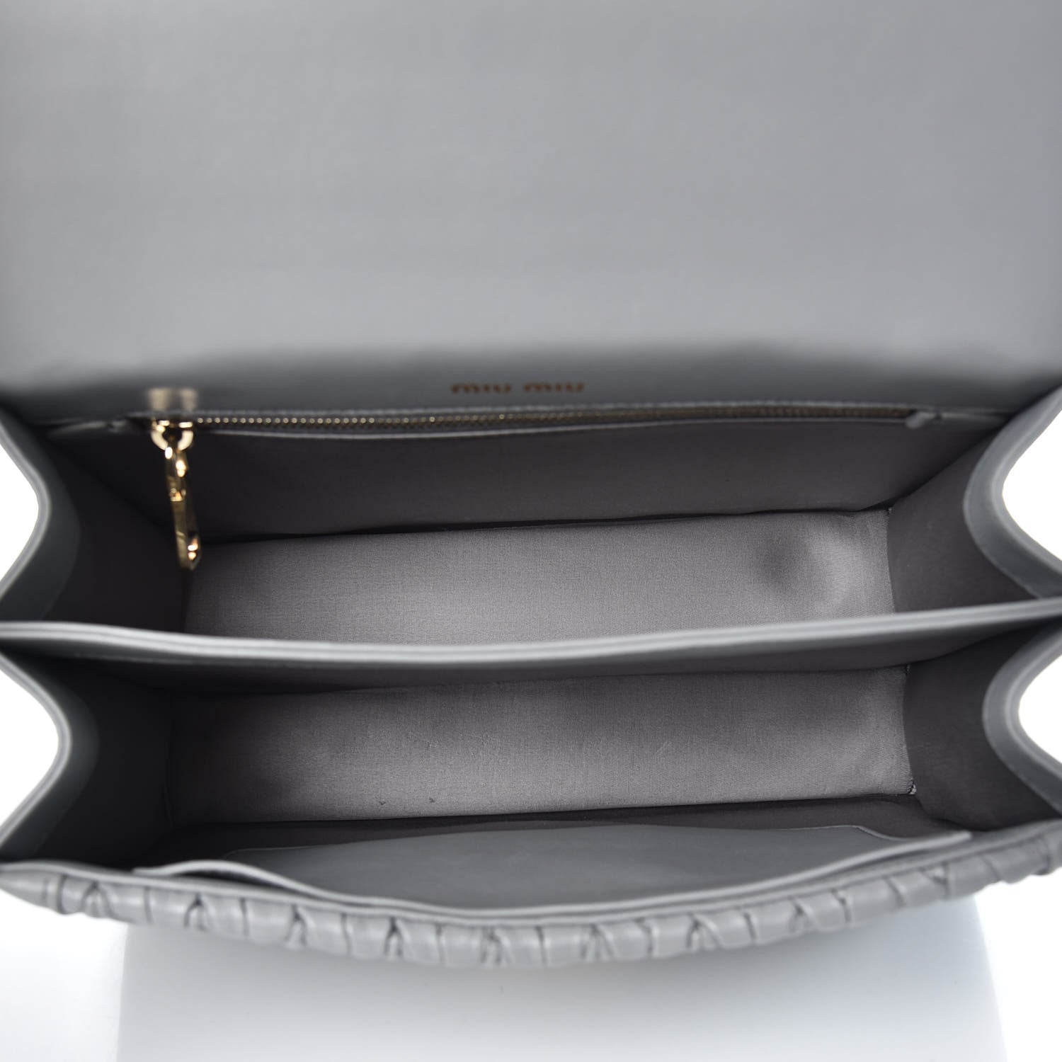 Miu Miu Nappa Confidential Matelasse Top Handle Nube 5 of 10