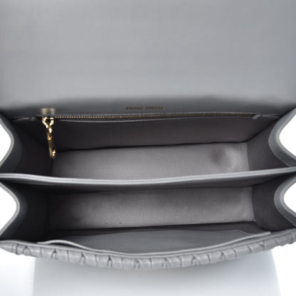 Miu Miu Nappa Confidential Matelasse Top Handle Nube 5 of 10