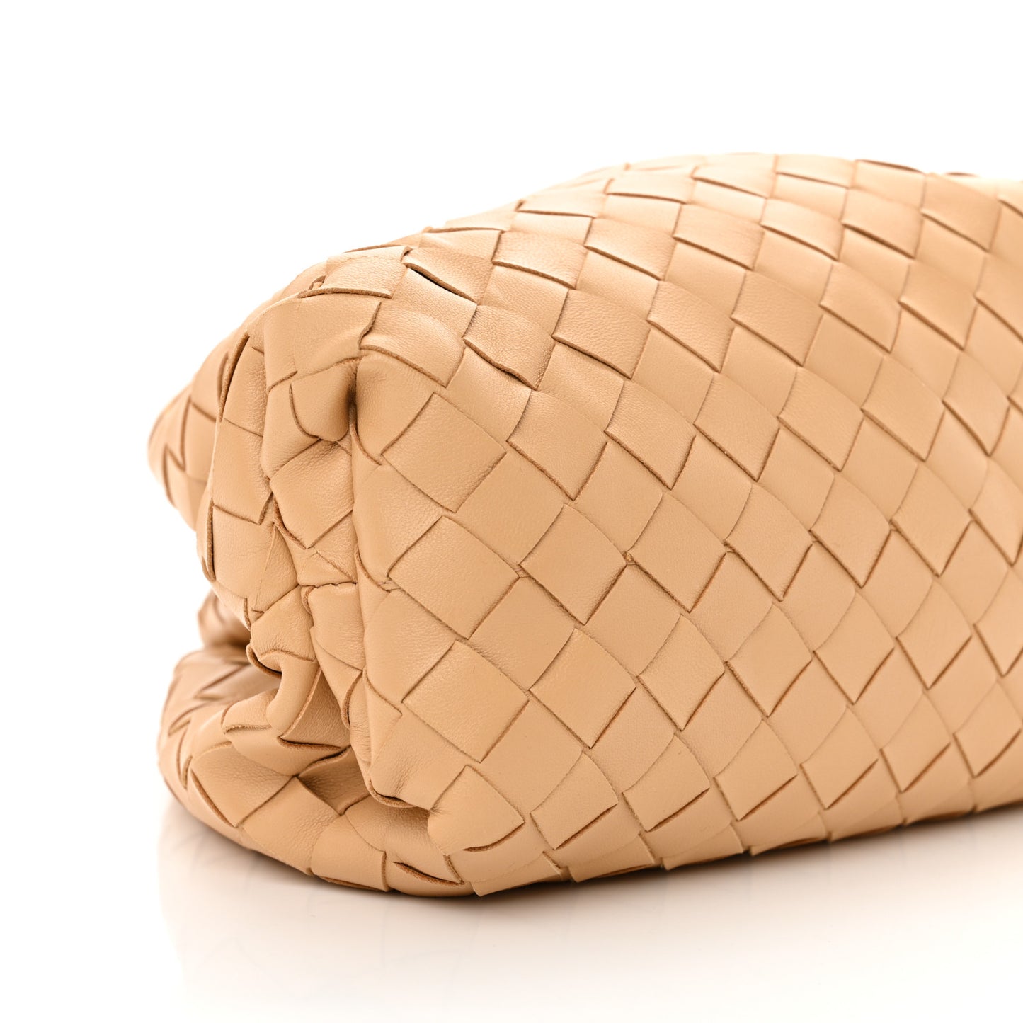 Nappa Maxi Intrecciato The Pouch Oversized Clutch Almond