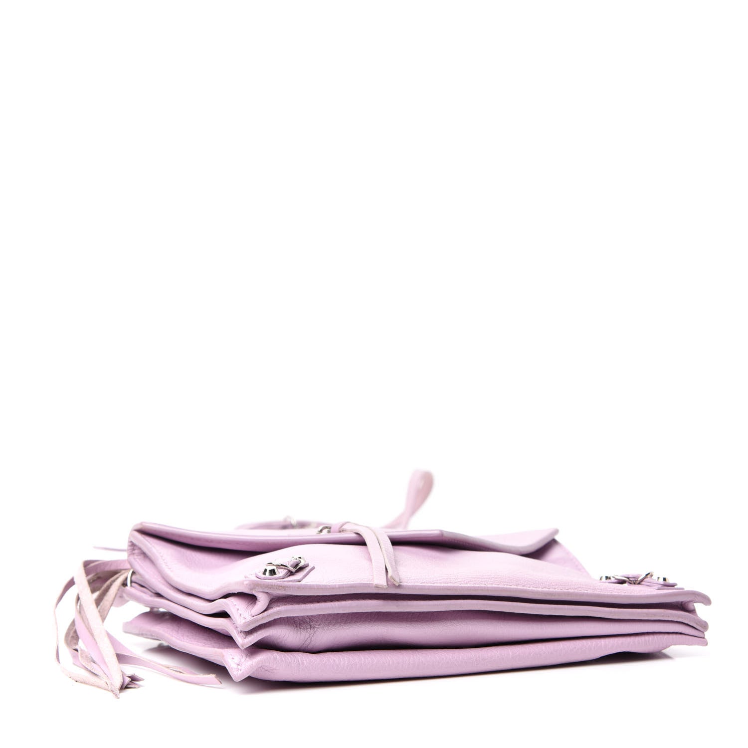Balenciaga Calfskin Papier Mini Triple Crossbody Rose Orchid 4 of 9