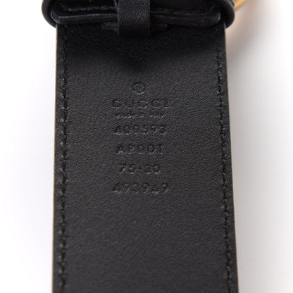 Gucci Calfskin Double G 40mm Belt 75 30 Black 3 of 4