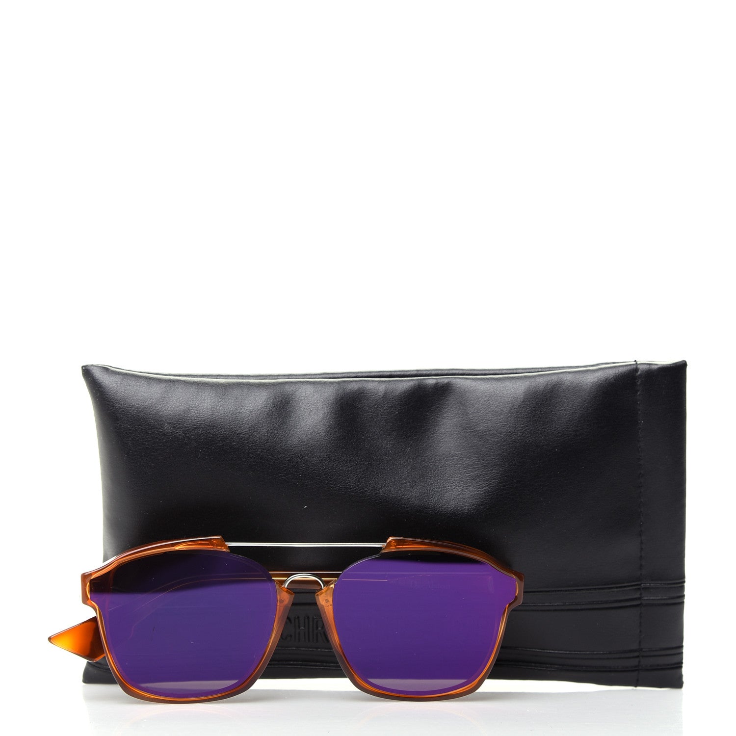 Christian Dior Abstract Square Mirrored Sunglasses Havana Purple 7 of 7