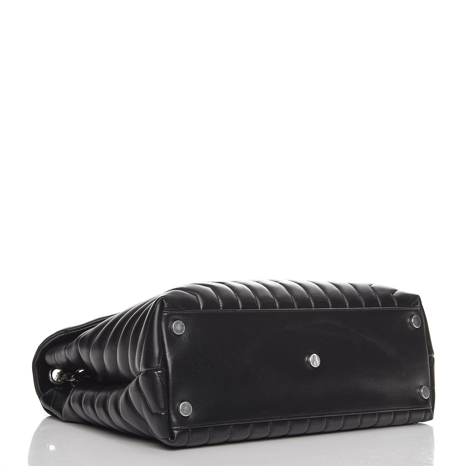 Saint Laurent Calfskin Y Quilted Monogram Large Loulou Chain Satchel Black 4 of 7