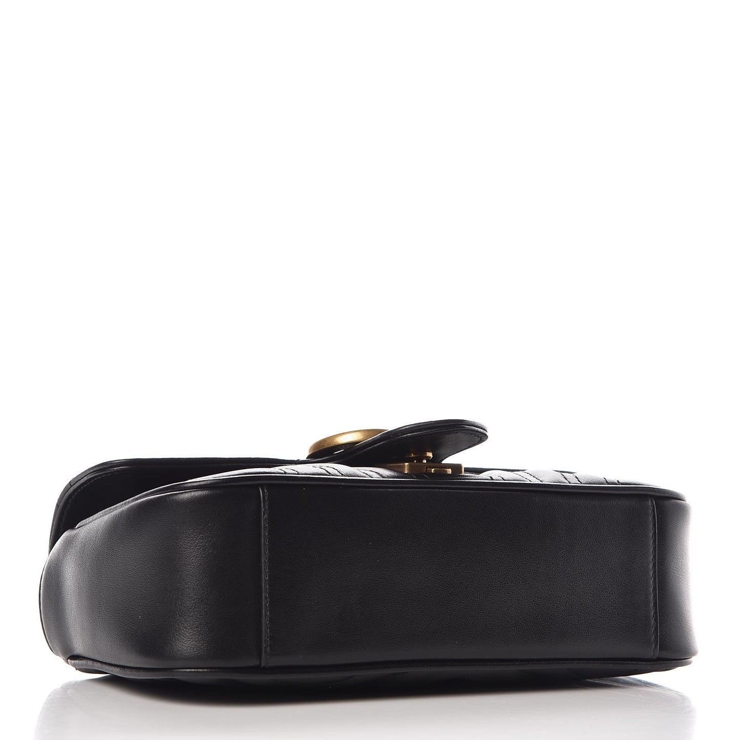 Calfskin Matelasse Mini GG Marmont Shoulder Bag Black