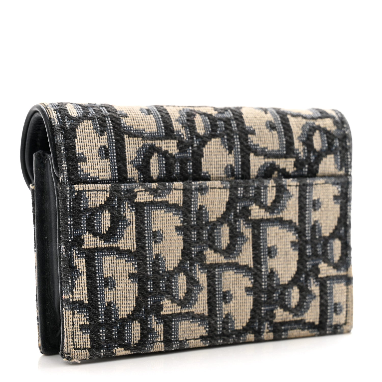 Christian Dior Oblique Saddle Card Holder Blue 3 of 11