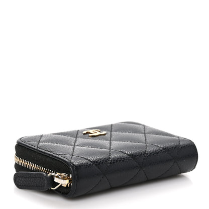 Chanel Caviar Quilted Zip Coin Purse Black 4 of 9