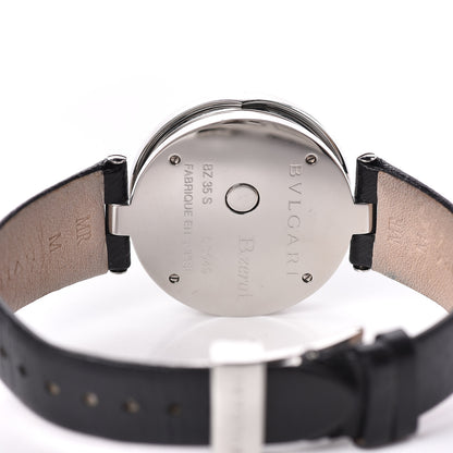 Bulgari Stainless Steel Calfskin Diamond 35mm B.Zero1 Butterfly Quartz Watch Black 5 of 8