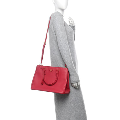 Prada Saffiano Medium Galleria Double Zip Tote Peonia 2 of 14