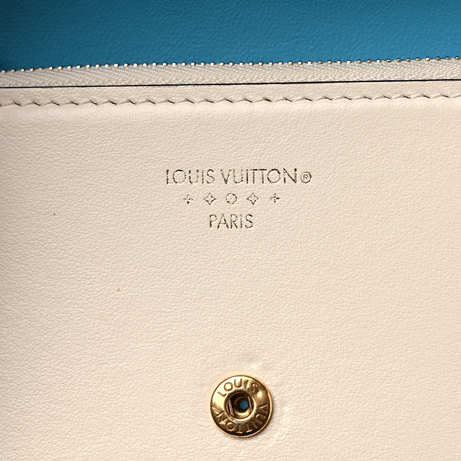 Louis Vuitton Smooth Calfskin LV Pont 9 Compact Wallet Creme 7 of 8