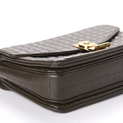 Celine Calfskin Quilted Medium C Bag Khaki 6 of 10