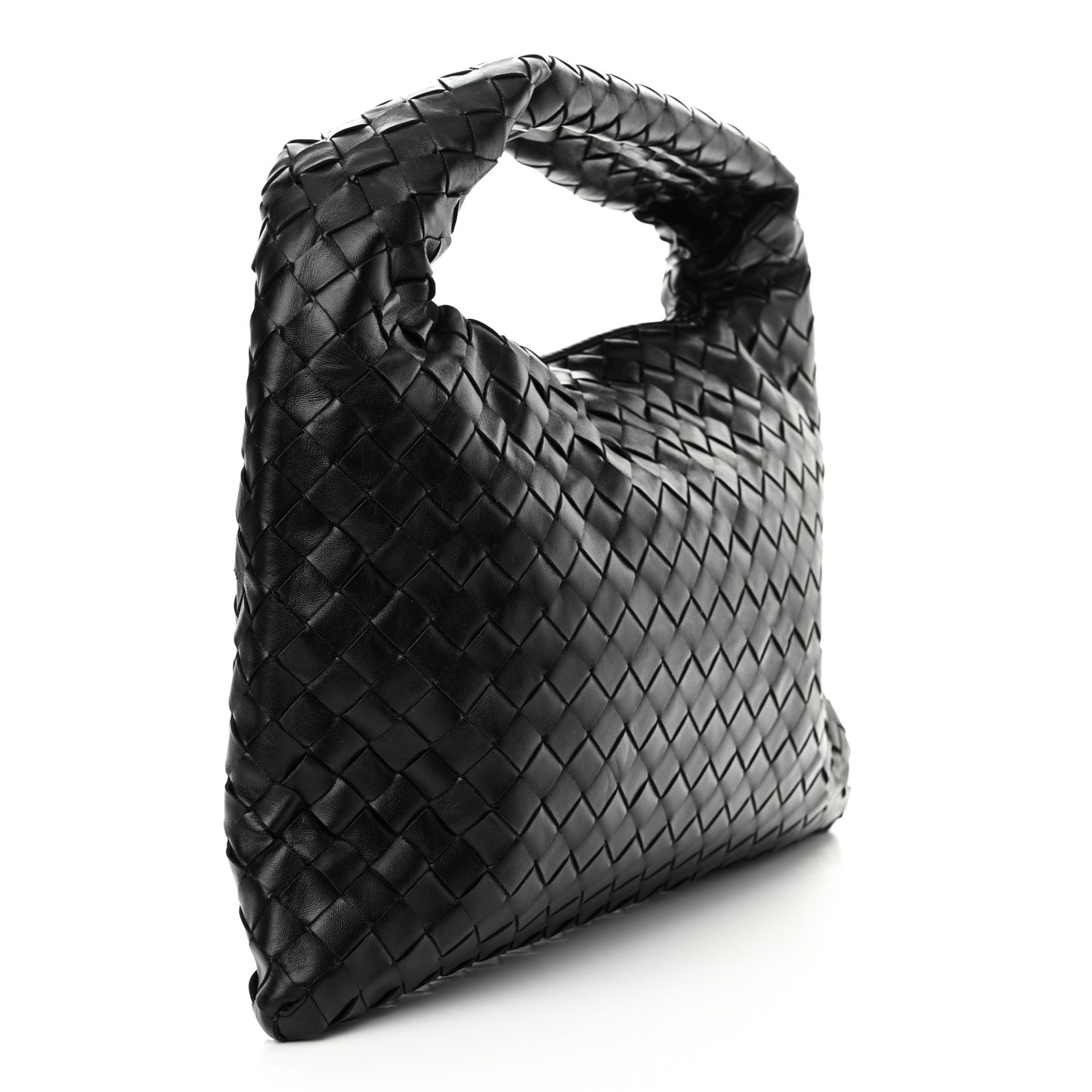 Calfskin Intrecciato Small Hop Black