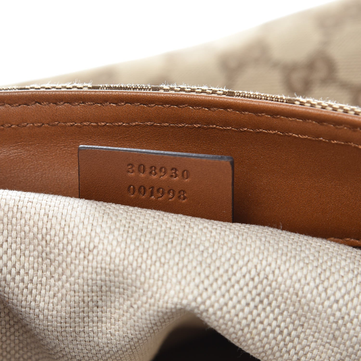 Gucci Monogram Large Flat Messenger Bag Brown 6 of 10