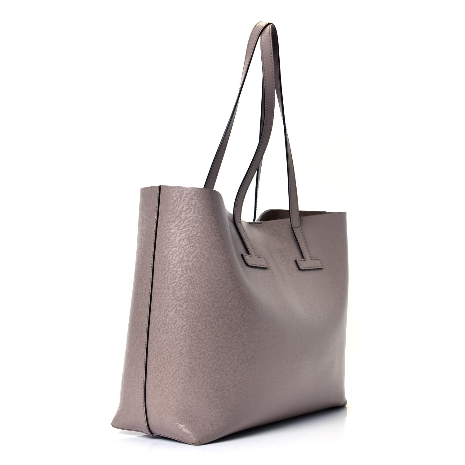 Tom Ford Grained Calfskin Small T Tote Taupe 3 of 5