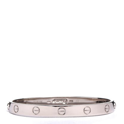 Cartier 18K White Gold LOVE Bracelet 17 3 of 5