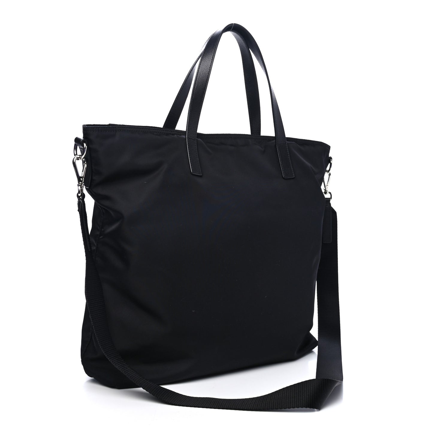 Tessuto Nylon Saffiano Tote Black