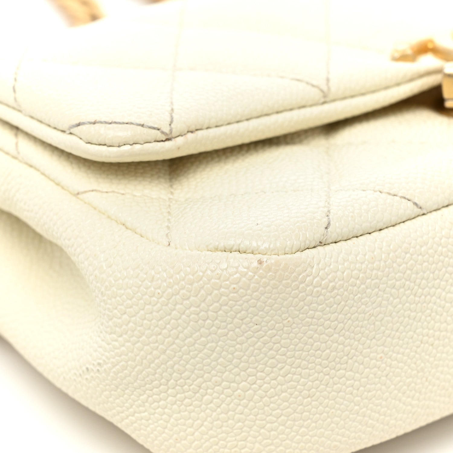 Chanel Caviar Quilted Chain Melody Waist Belt Bag White 9 of 16