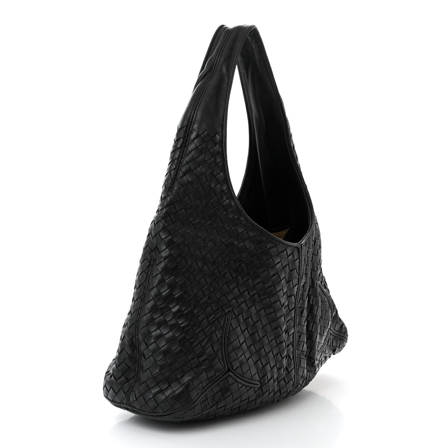Nappa Intrecciato Ball Hobo Ebano Black