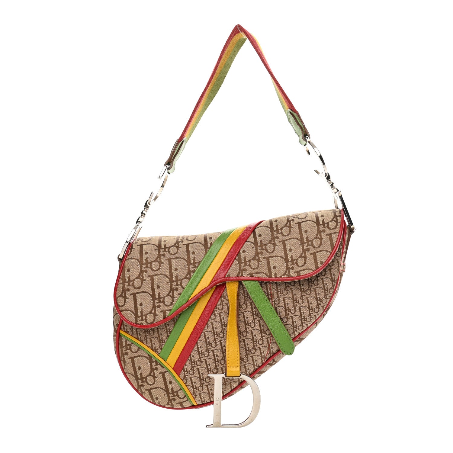 Christian Dior Monogram Rasta Saddle Bag Beige 1 of 14