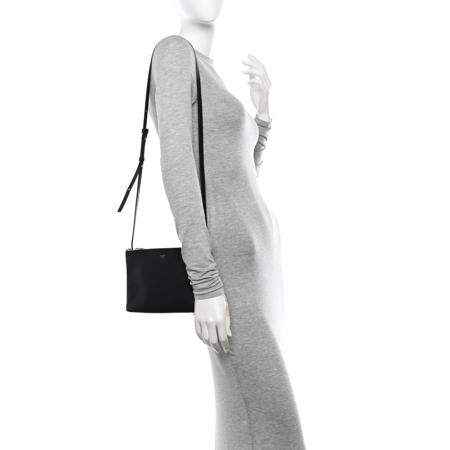 Lambskin Small Trio Crossbody Bag Black