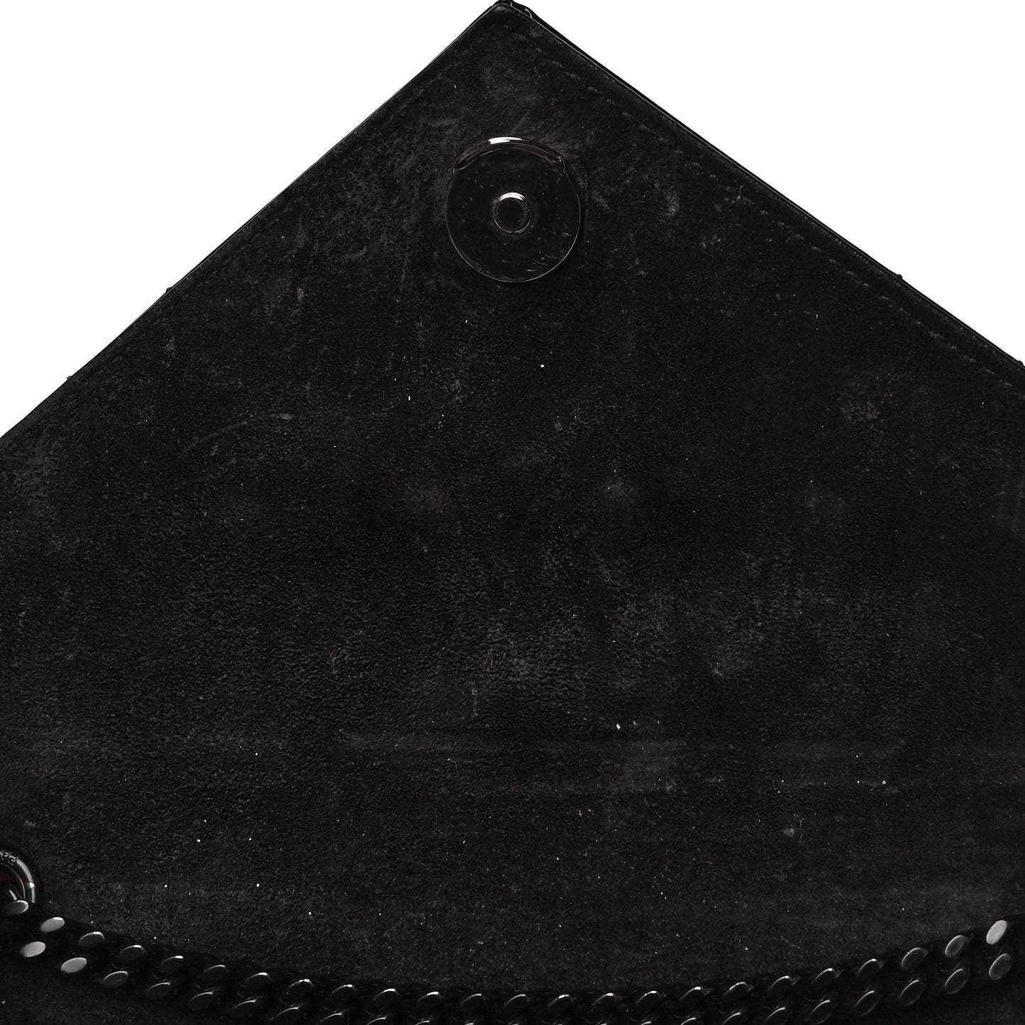 Patent Mixed Matelasse Triquilt Small Monogram Satchel Black