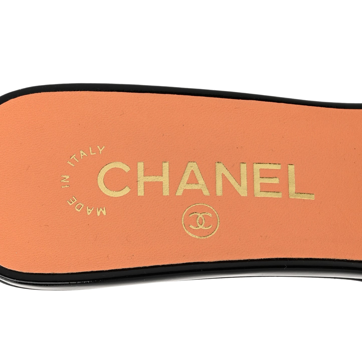 Patent Calfskin Mules 38 Orange Pink