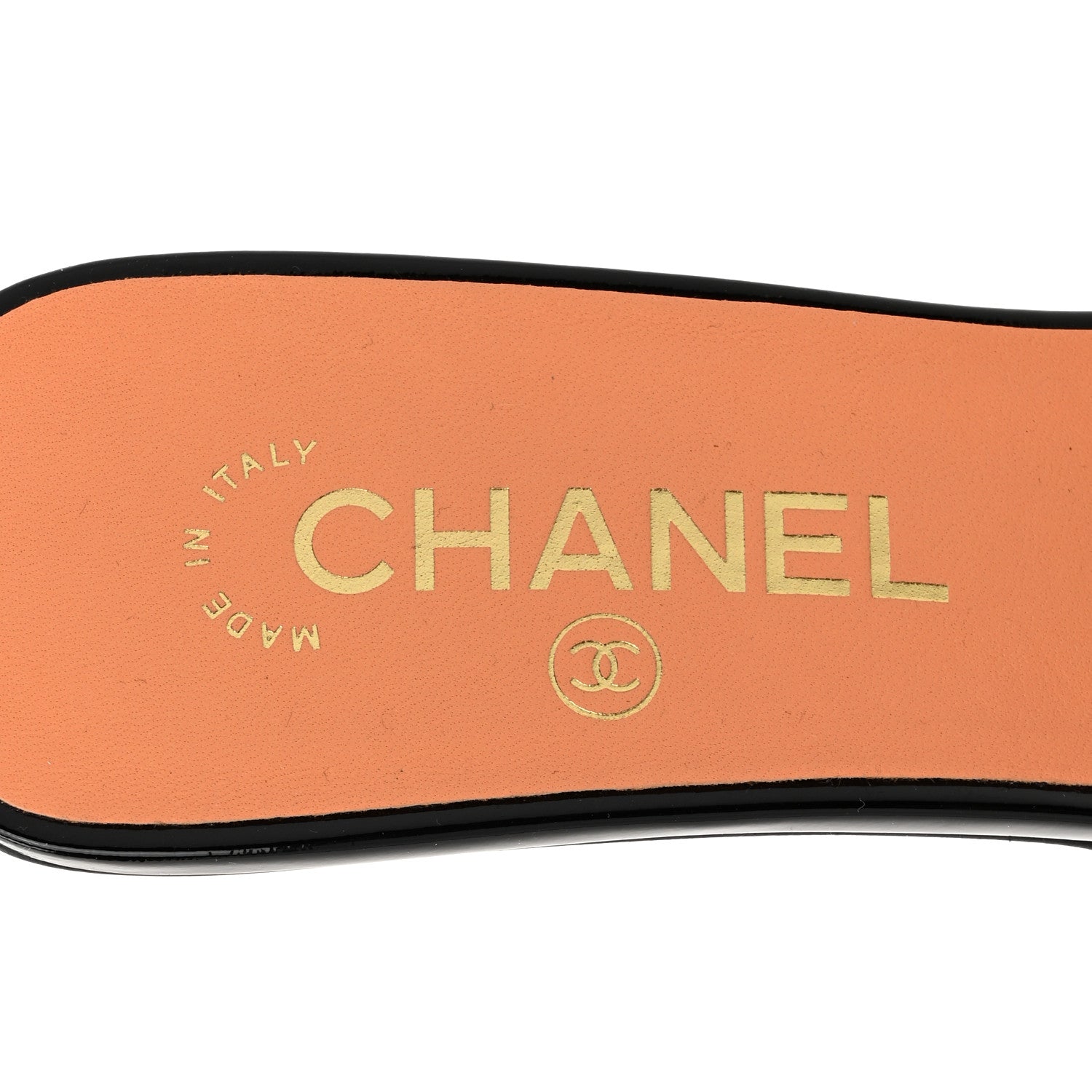 Chanel Patent Calfskin Mules 38 Orange Pink 8 of 10