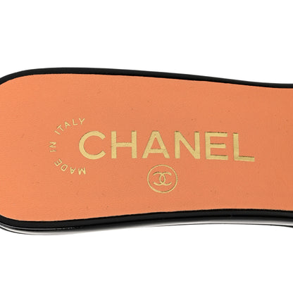 Chanel Patent Calfskin Mules 38 Orange Pink 8 of 10