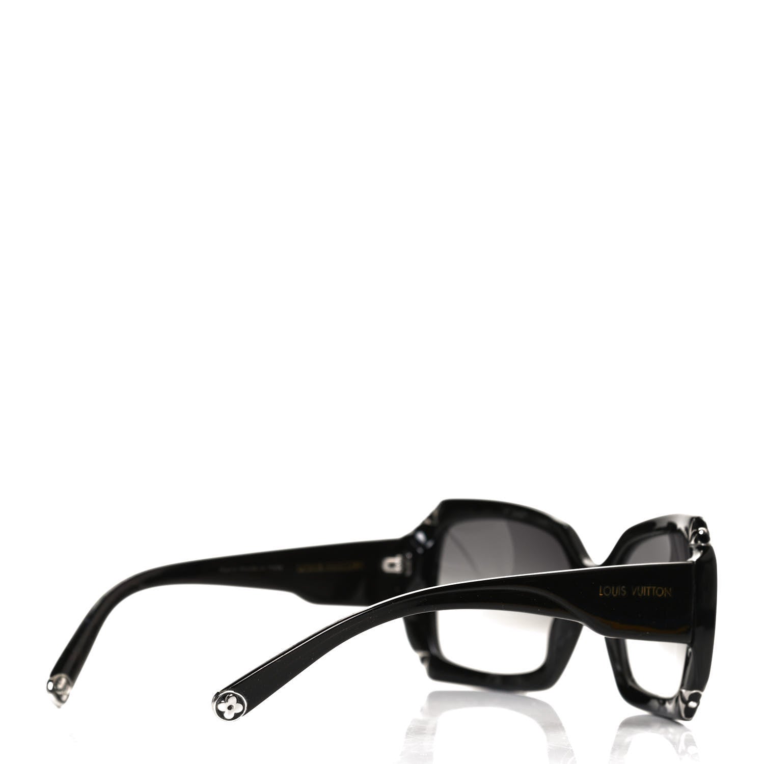 Louis Vuitton Acetate Hortensia Sunglasses Z0365W Black Glitter 4 of 8