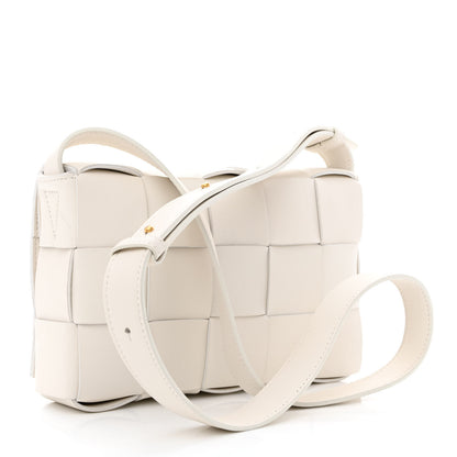 Bottega Veneta Lambskin Maxi Intrecciato Cassette Crossbody Bag White 2 of 10