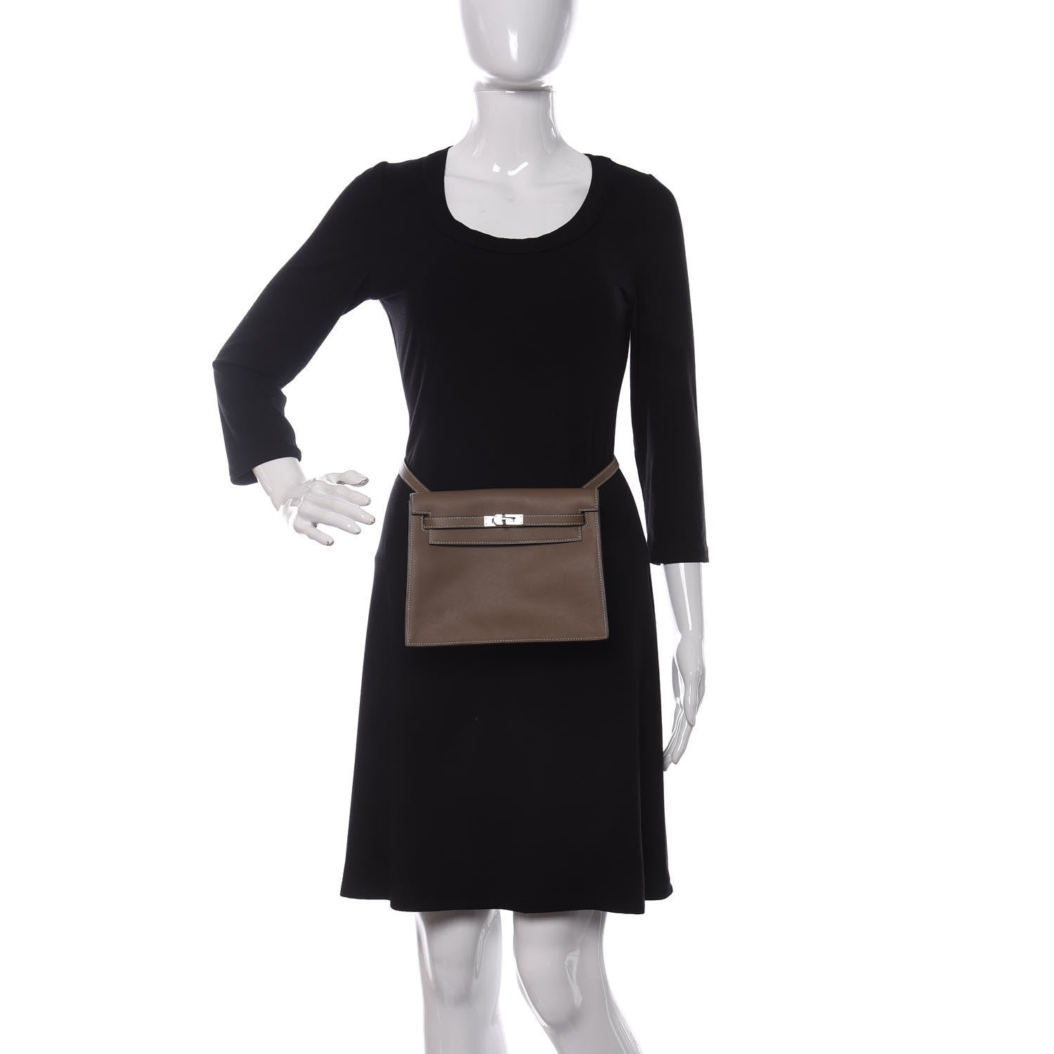 Hermes Swift Kelly Danse II Belt Bag Etoupe 2 of 12
