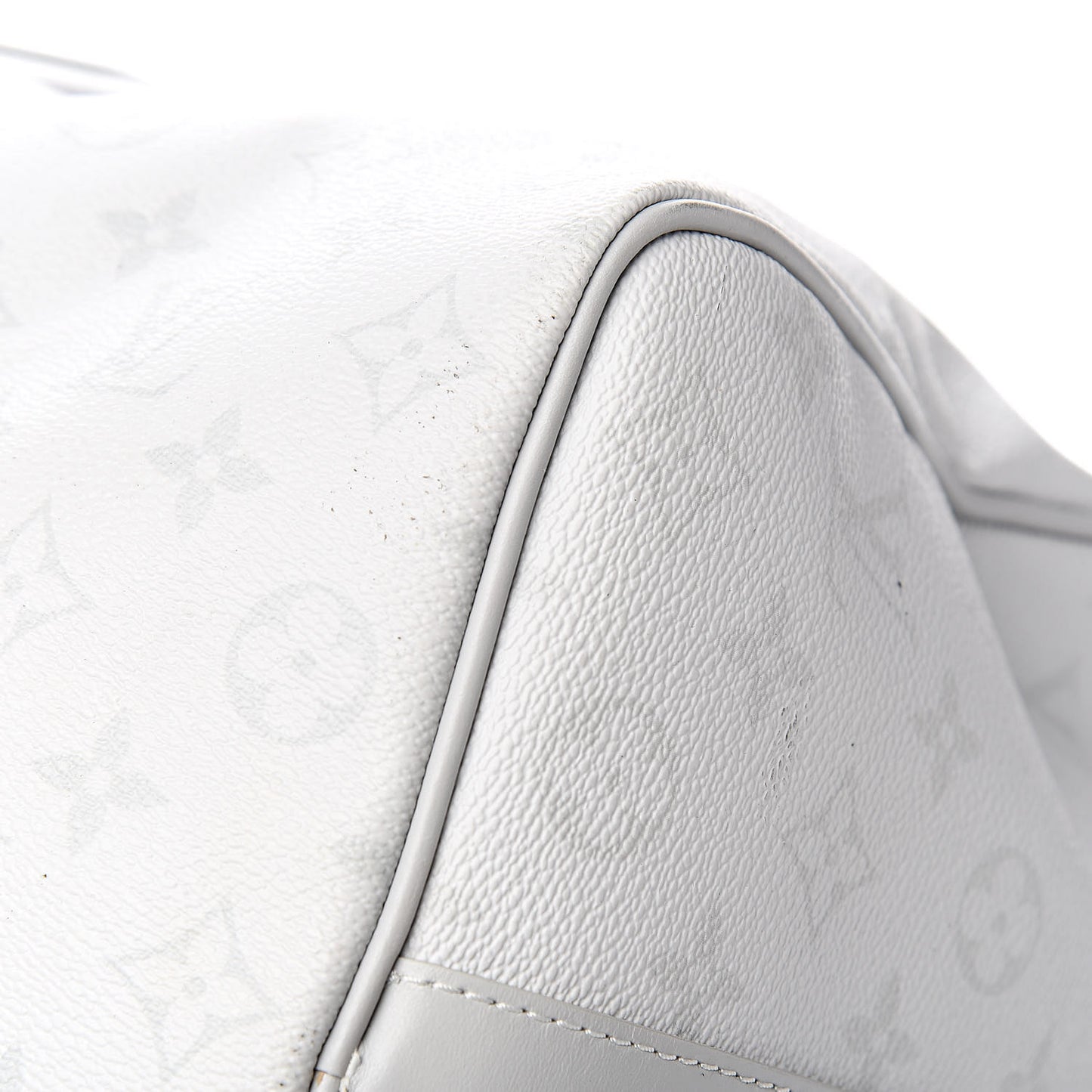 Monogram Logo Keepall Bandouliere 50 White