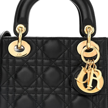 Christian Dior Lambskin Cannage Mini Lady Dior Black 8 of 13