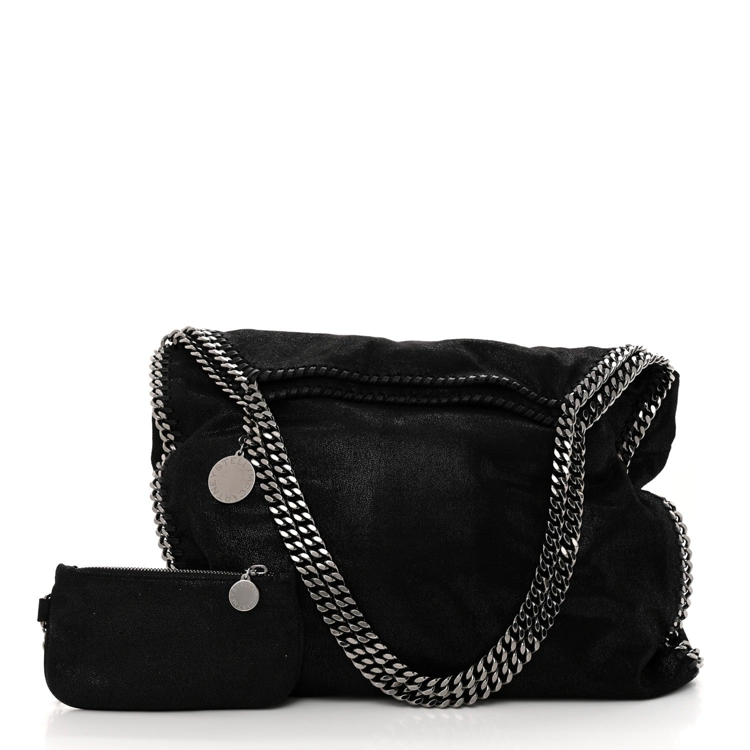 Stella McCartney Shaggy Deer Falabella Fold Over Tote Black 3 of 10