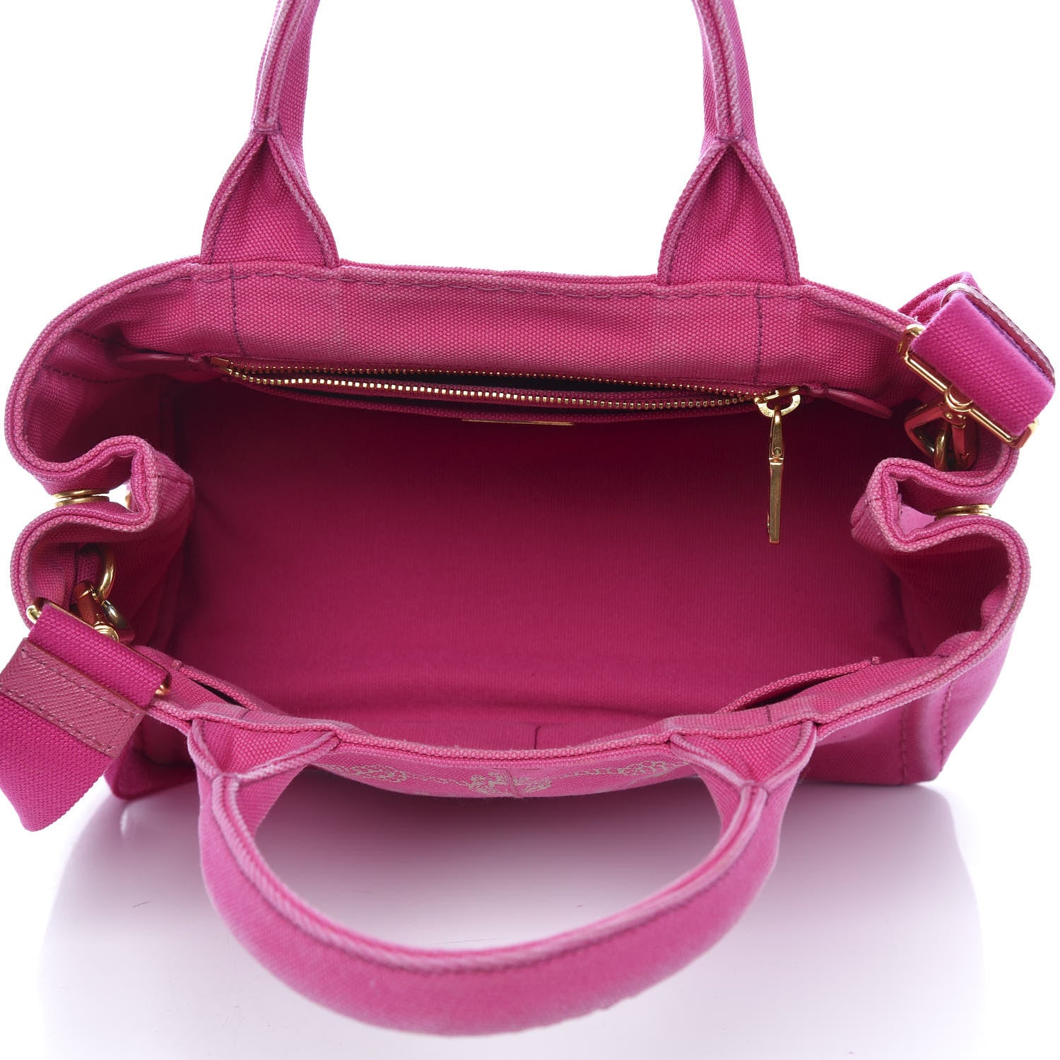 Prada Canapa Small Logo Tote Fuxia 5 of 10