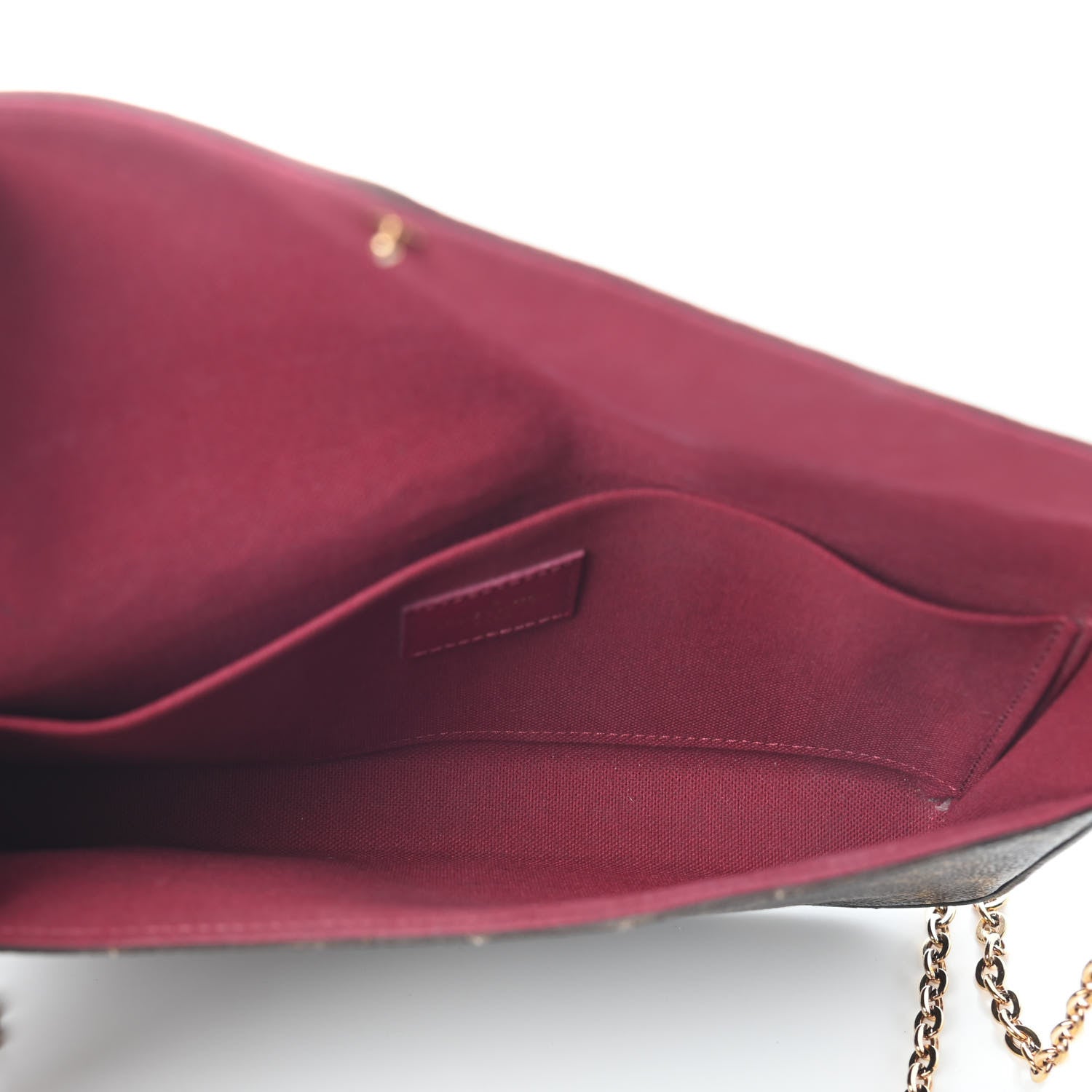 Louis Vuitton Monogram Pochette Felicie Chain Wallet Fuchsia 6 of 10