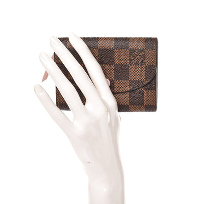 Louis Vuitton Damier Ebene Rosalie Coin Purse Rose Ballerine 2 of 8