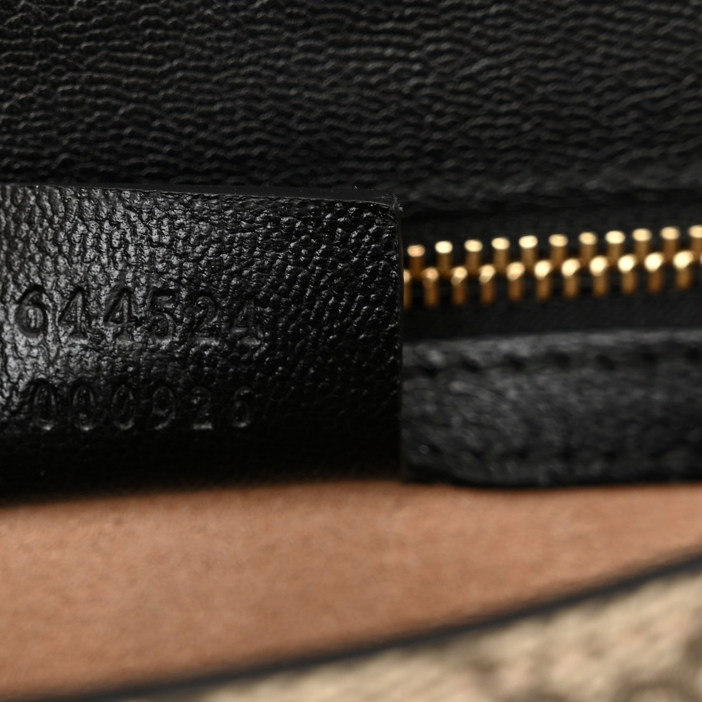 GG Supreme Monogram Calfskin Small Padlock Messenger Shoulder Bag Beige Black Cuir