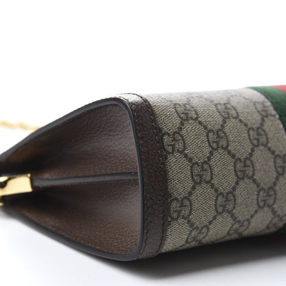 Gucci GG Supreme Monogram Web Small Ophidia Chain Shoulder Bag Brown 6 of 10