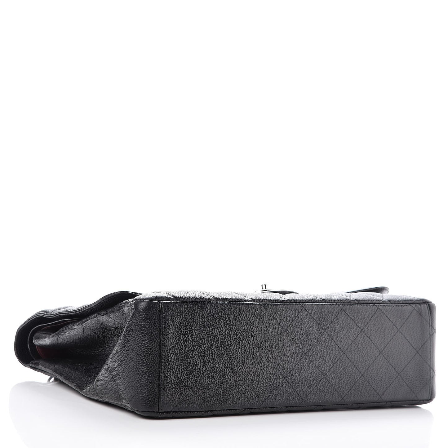 Caviar Quilted Maxi Double Flap Black