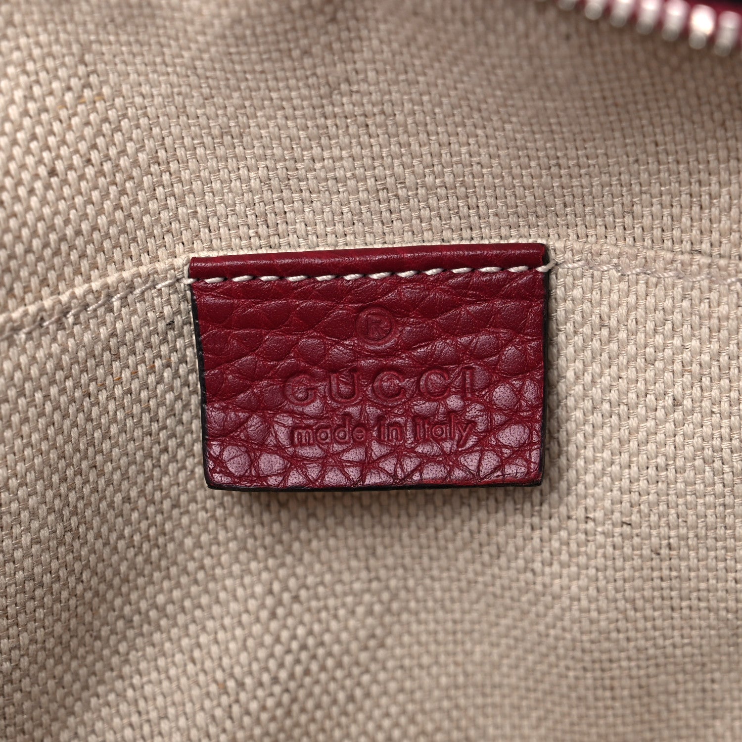 Gucci Pebbled Calfskin Studded Small Soho Disco Bag Soft Burgundy 6 of 10