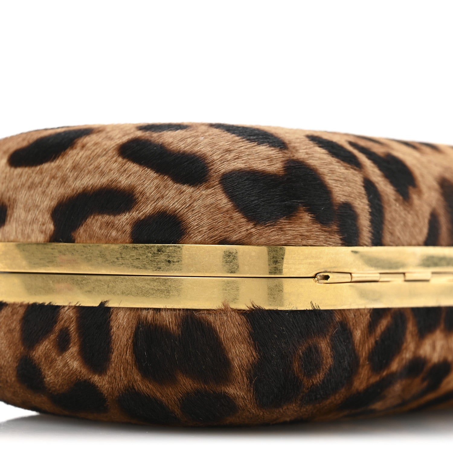 Alexander McQueen Calf Hair Leopard Print Skull Box Clutch 9 of 10