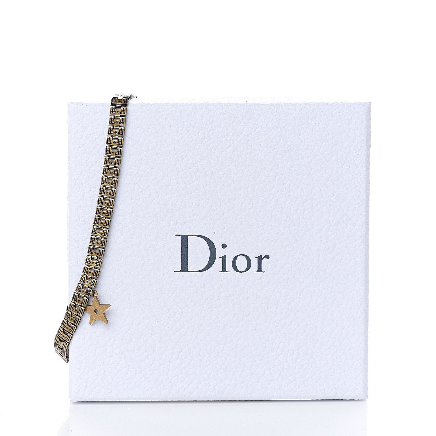 Christian Dior Metal Star Choker Necklace Aged Gold 4 of 4