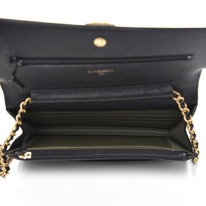 Chanel Caviar Quilted Boy Wallet On Chain WOC Black 6 of 11