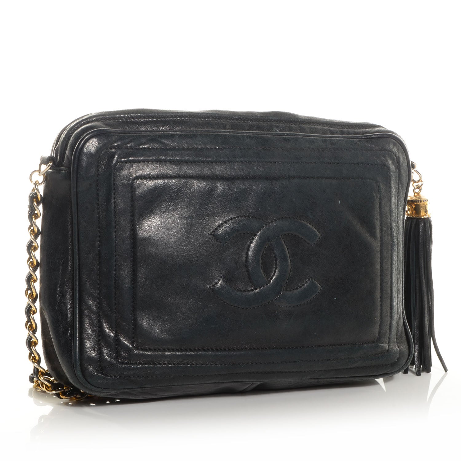 Chanel Lambskin Tassel Camera Case Black 3 of 10