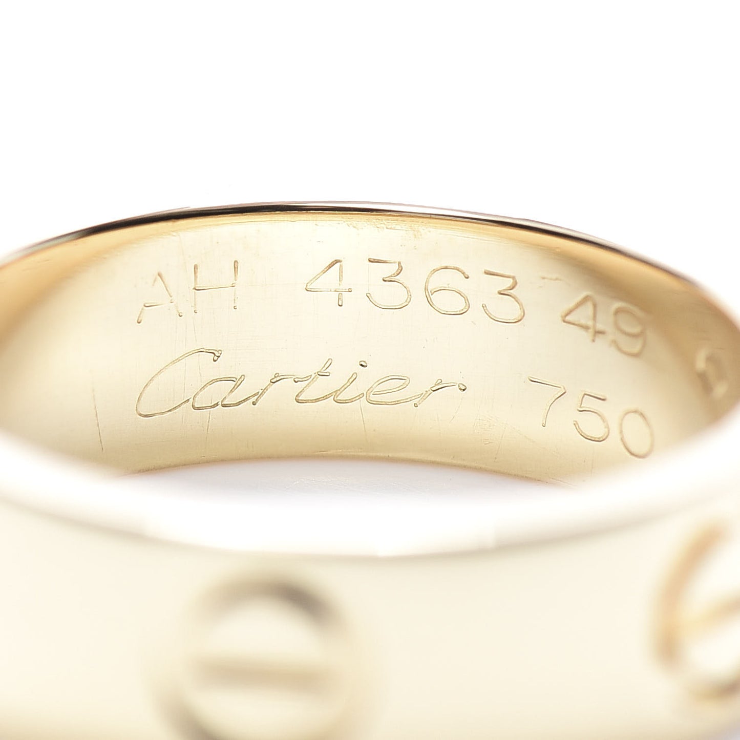 18K Yellow Gold 5.5mm LOVE Ring 49 4.75