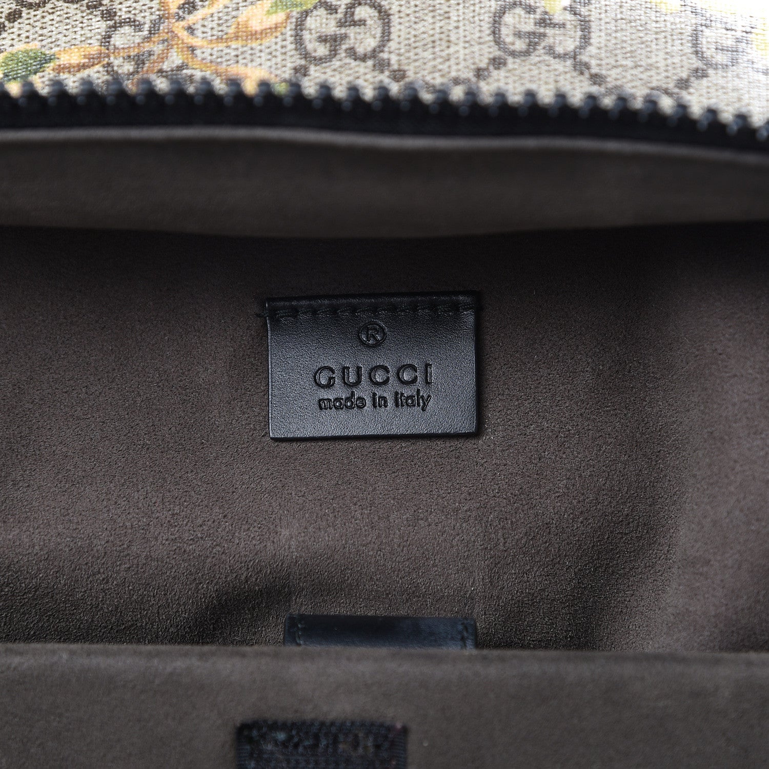 Gucci GG Supreme Monogram Blooms Medium Day Backpack Beige New Military Black 5 of 16